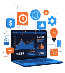 Blog digital marketing growth 2026 strategy concept with marketing analytics dashboard