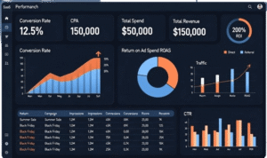 Blog online advertising campaign performance analytics dashboard